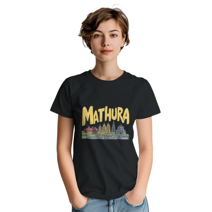 Mathura India Unisex Travel T-Shirt featuring a person