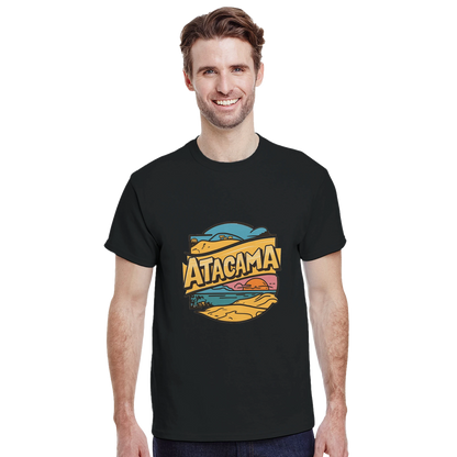 Atacama Chile Unisex Travel T-Shirt featuring a man
