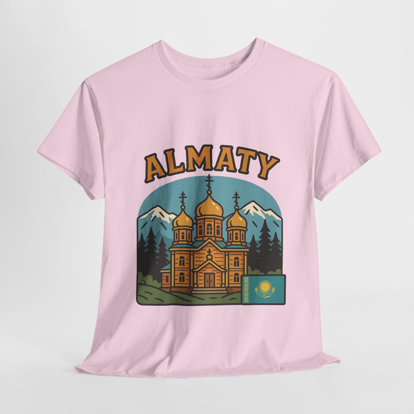 Almaty Kazakhstan Travel T-Shirt – Vintage Unisex Souvenir Tee