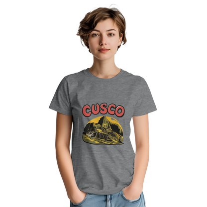 Cusco Peru Unisex Travel T-Shirt featuring a person
