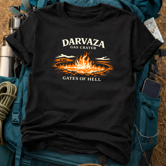 Darvaza Gas Crater T-Shirt – Gates of Hell Turkmenistan Graphic Tee