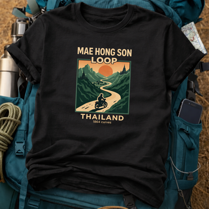 Mae Hong Son Loop Thailand T-Shirt – 1864 Curves Motorcycle Adventure Graphic Tee