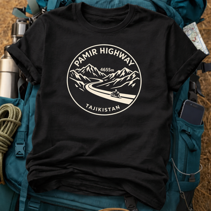 Pamir Highway Adventure Motorcycle T-Shirt – Tajikistan M41 Overlanding Tee