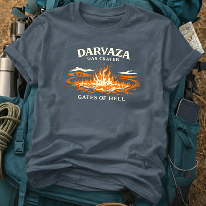 Darvaza Gas Crater T-Shirt – Gates of Hell Turkmenistan Graphic Tee