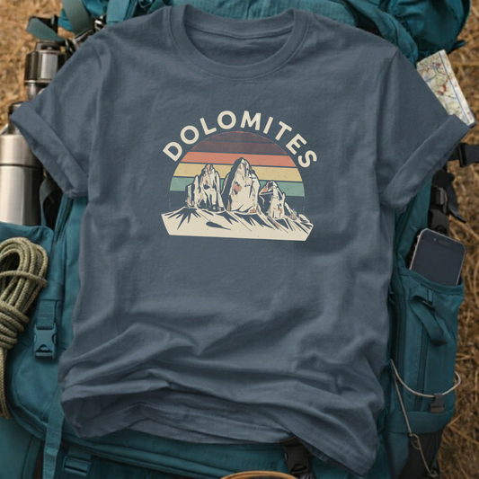 Dolomites Italy T-Shirt - Tre Cime di Lavaredo Mountain Graphic Tee