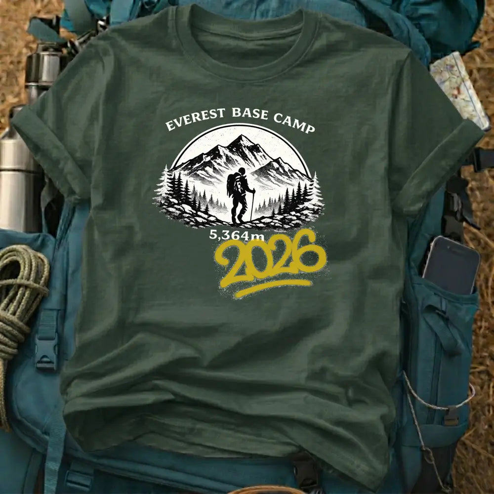 Everest Base Camp T-Shirt – Minimalist Himalayan Trek Graphic Tee