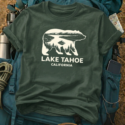 Lake Tahoe California T-Shirt – Emerald Bay Bear Graphic Tee