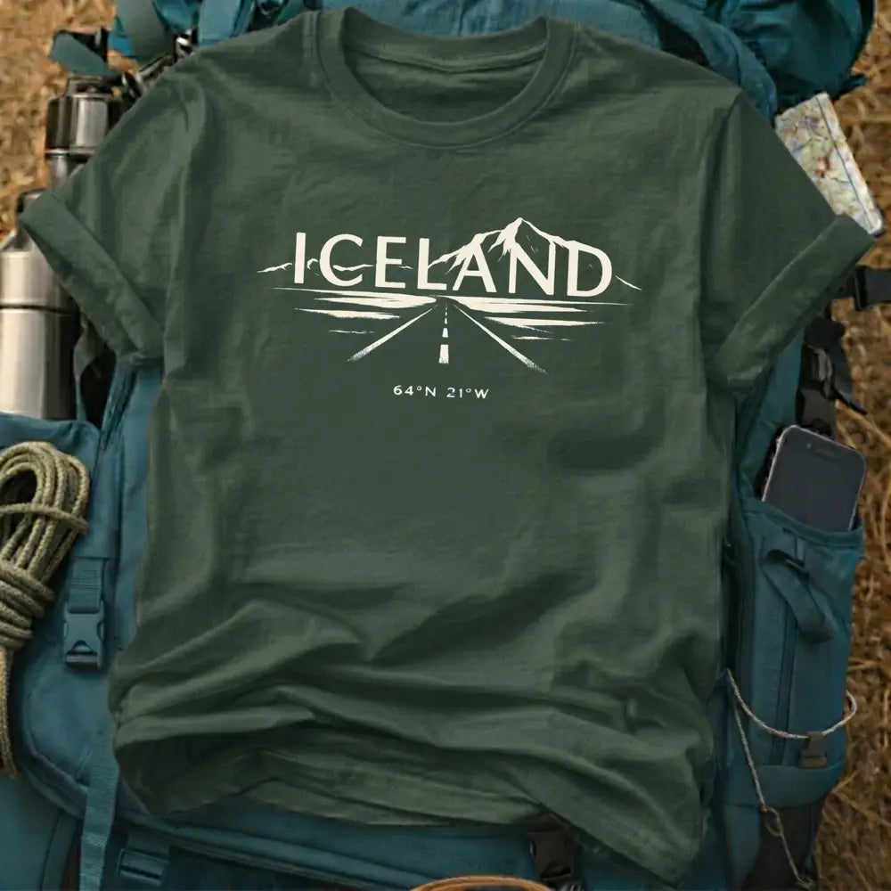 Iceland T-Shirt – Minimalist Iceland Landscape Graphic Tee