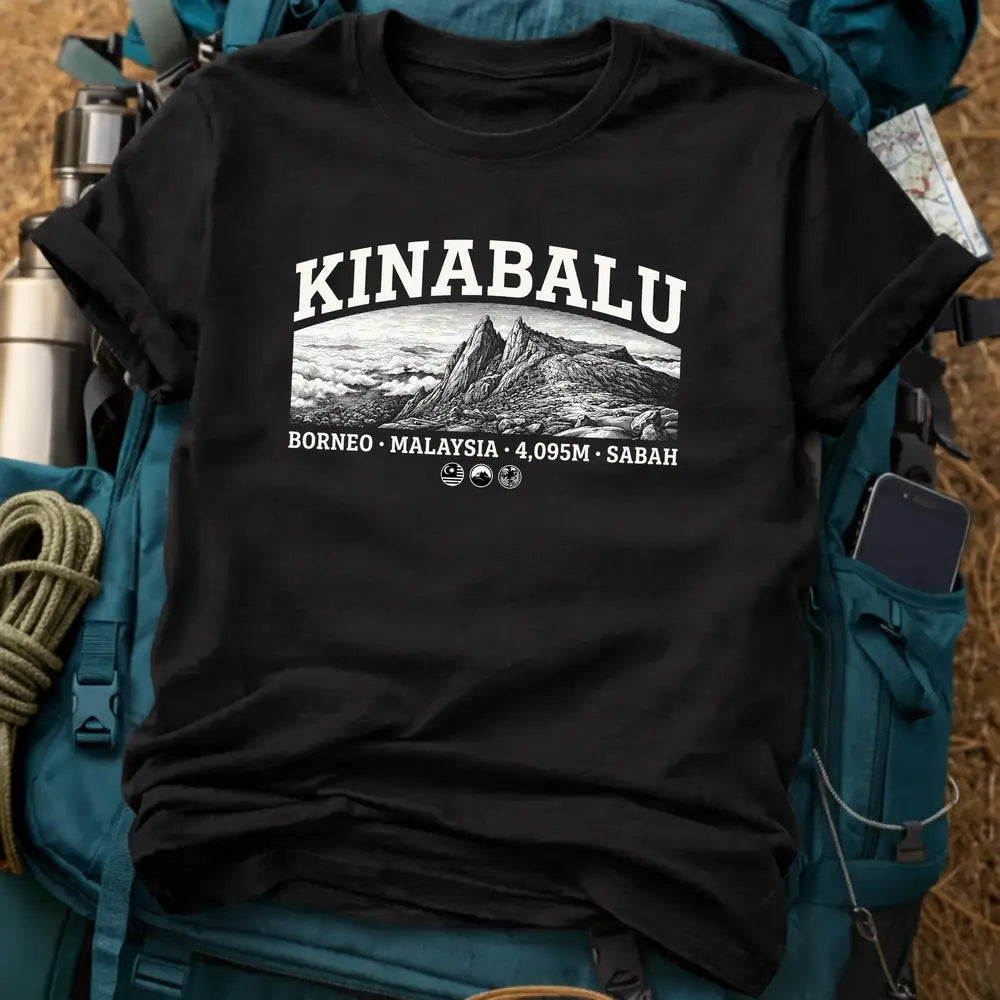 Kinabalu Borneo T-Shirt – Malaysia Mountain Tee