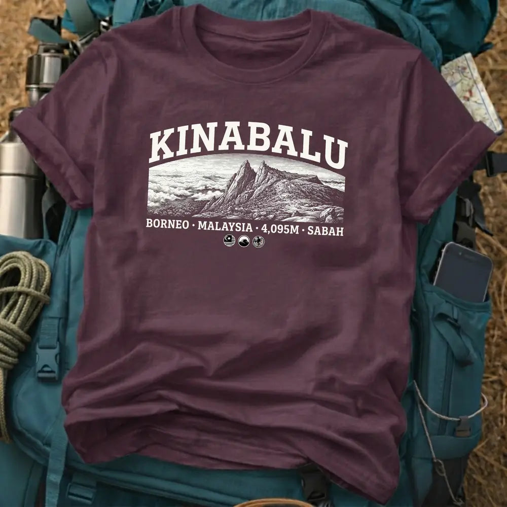 Kinabalu Borneo T-Shirt – Malaysia Mountain Tee