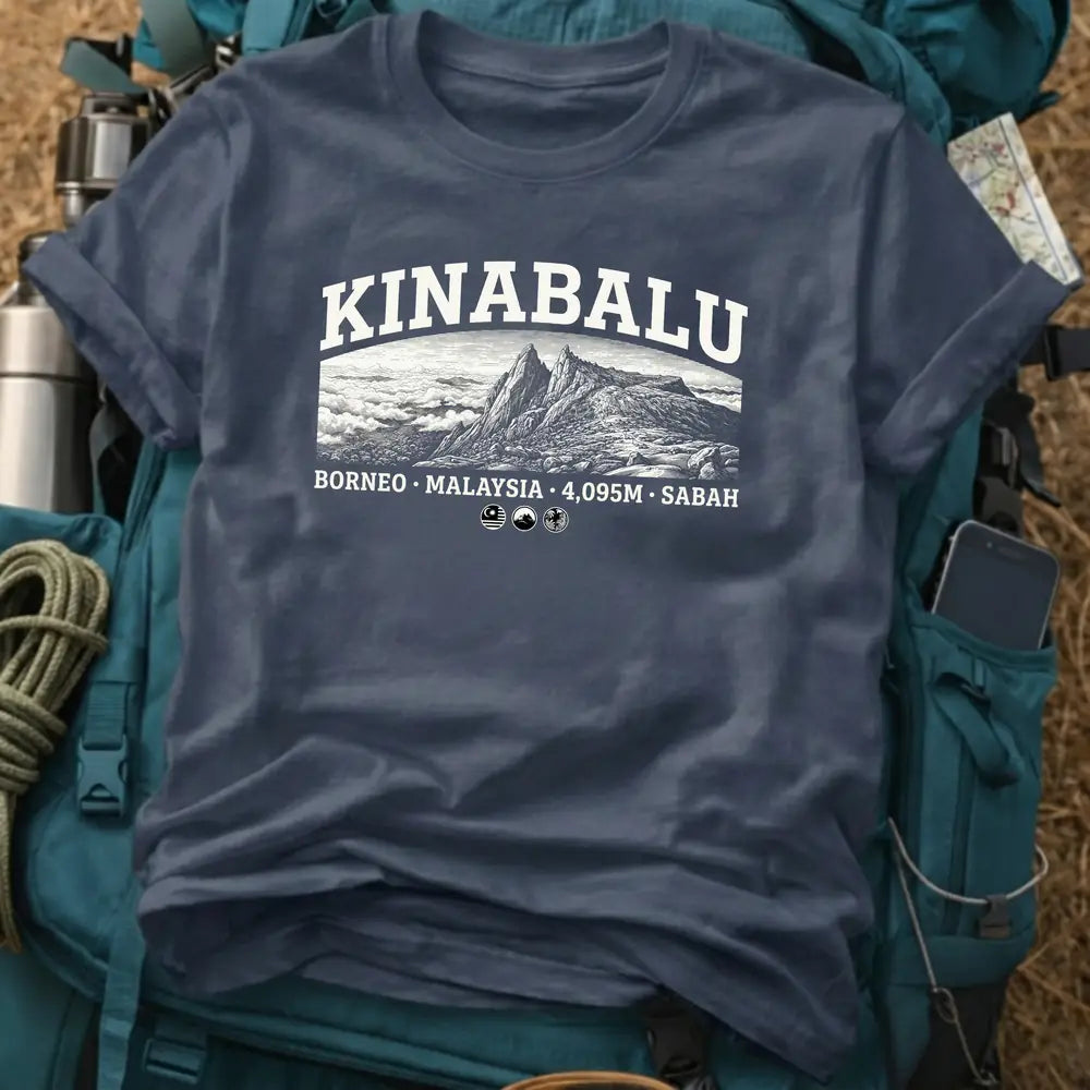Kinabalu Borneo T-Shirt – Malaysia Mountain Tee