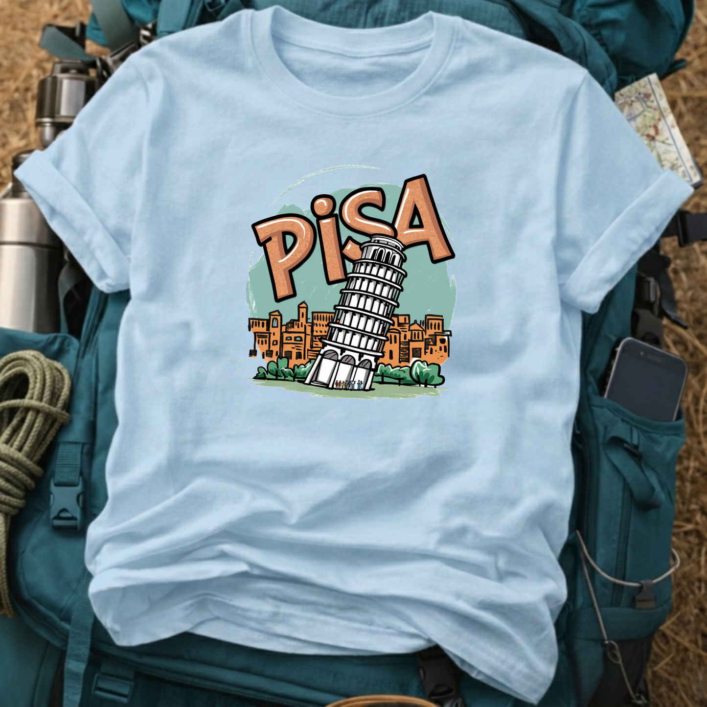 Pisa Italy Unisex Travel T-Shirt