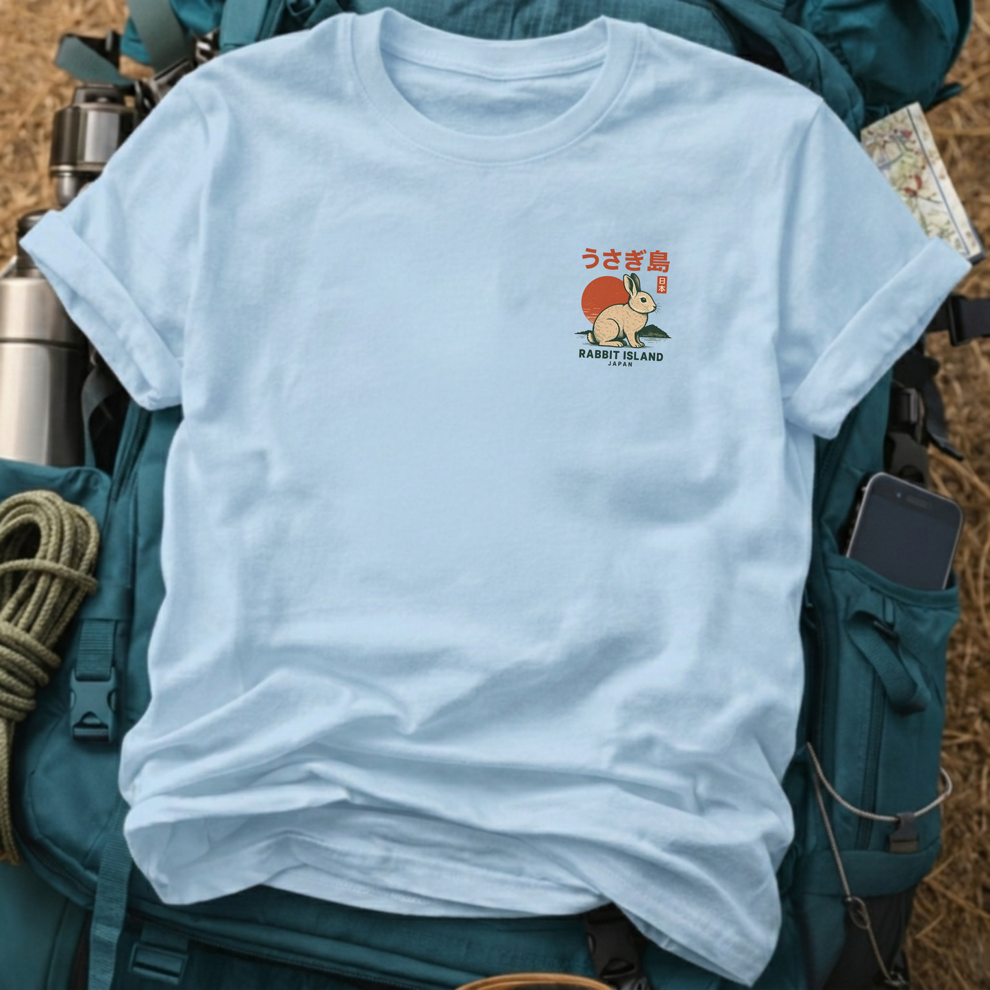 Rabbit Island Japan Travel T-Shirt - Okunoshima Graphic Tee