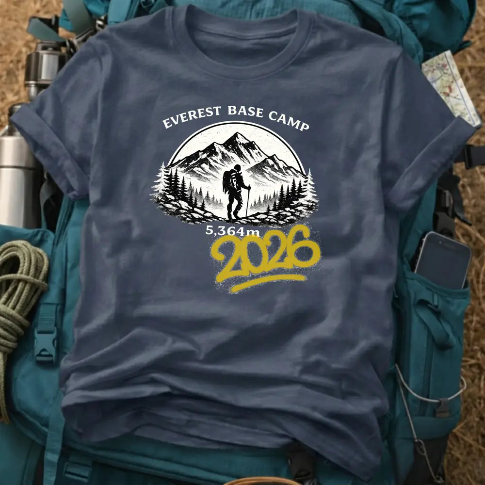 Everest Base Camp T-Shirt – Minimalist Himalayan Trek Graphic Tee