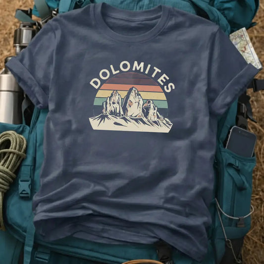 Dolomites Italy T-Shirt - Tre Cime di Lavaredo Mountain Graphic Tee