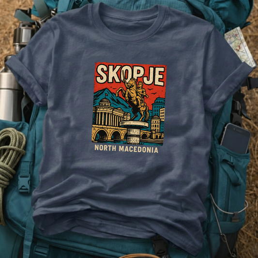 Skopje North Macedonia Unisex Travel T-Shirt