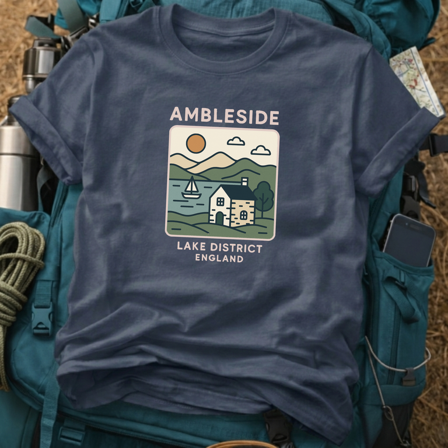 Ambleside Lake District England Unisex Travel T-Shirt