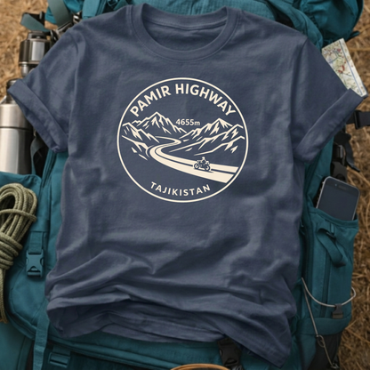 Pamir Highway Adventure Motorcycle T-Shirt – Tajikistan M41 Overlanding Tee