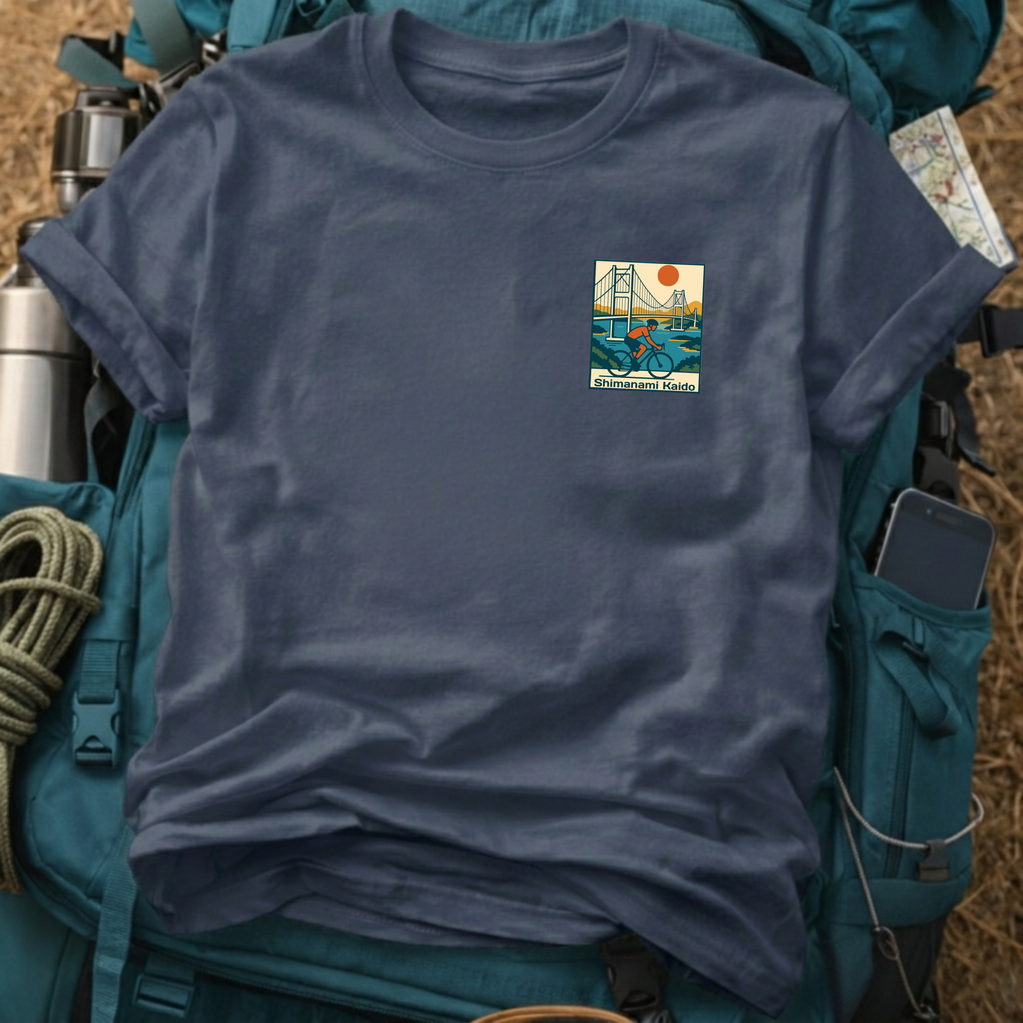 Shimanami Kaido Japan Cycling T-Shirt – Iconic Bridge Route Graphic Tee