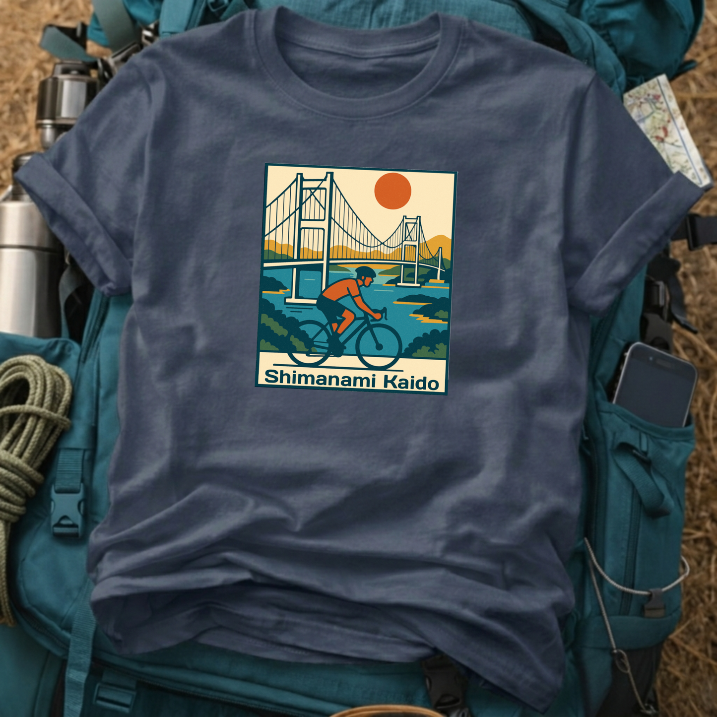 Shimanami Kaido Japan Cycling T-Shirt – Iconic Bridge Route Graphic Tee