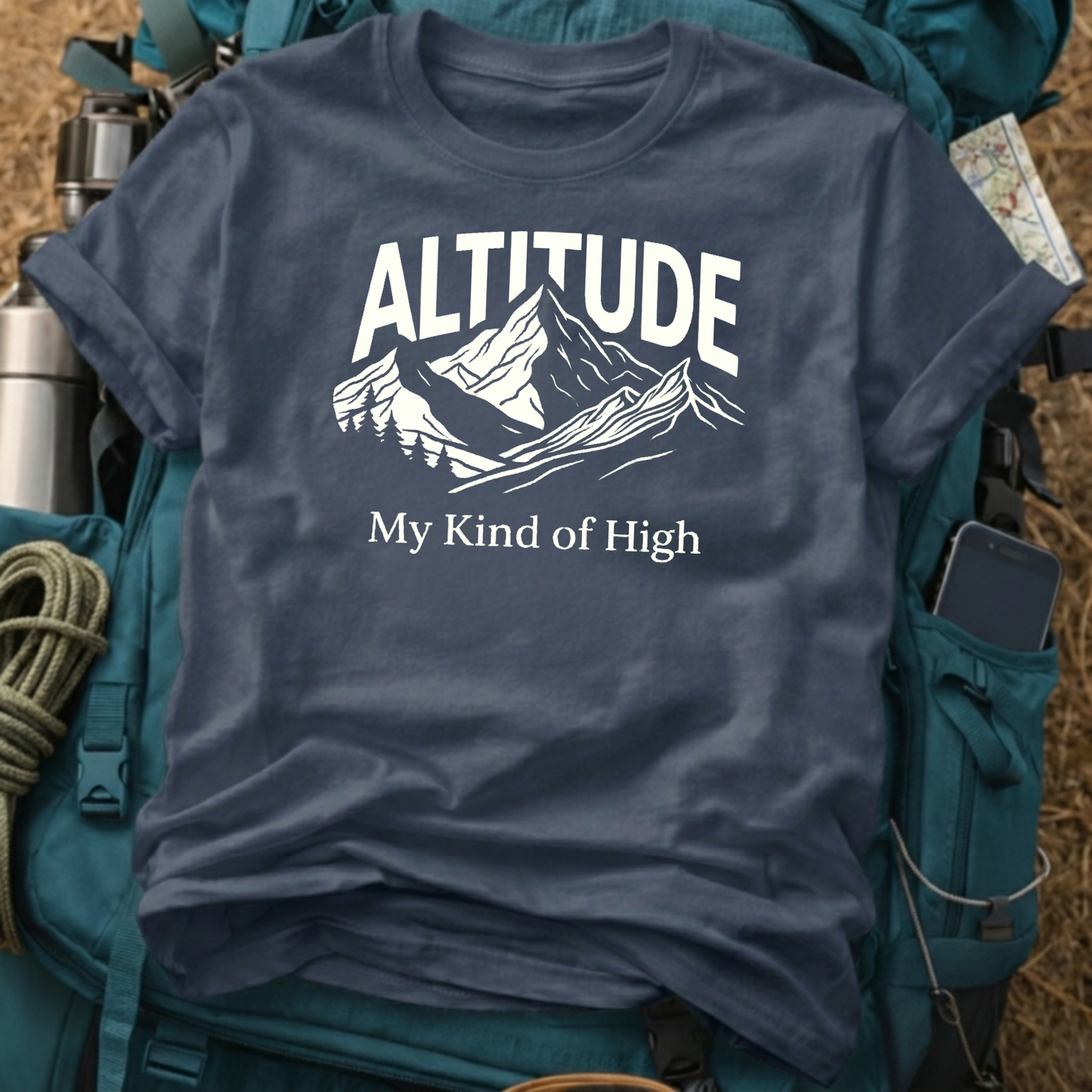 Altitude My Kind of High T-Shirt - Vintage Mountain Hiking Graphic Tee