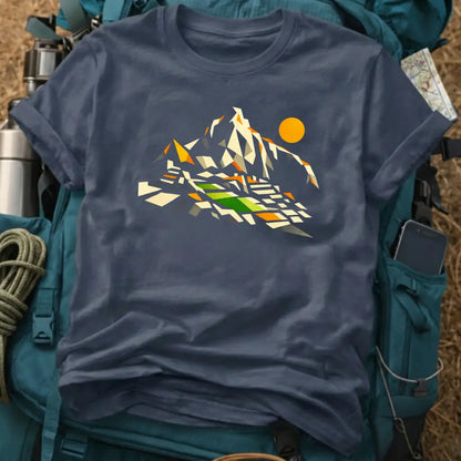 Machu Picchu Abstract Cubism T-Shirt - Geometric Travel Graphic Tee