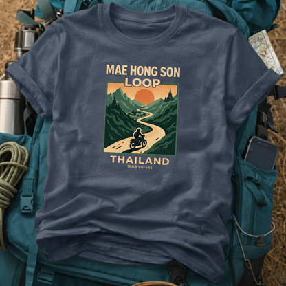 Mae Hong Son Loop Thailand T-Shirt – 1864 Curves Motorcycle Adventure Graphic Tee