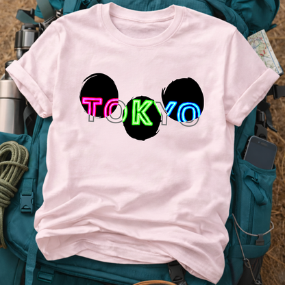 Tokyo Japan Streetwear T-Shirt - Neon Glitch Tokyo City Graphic Tee