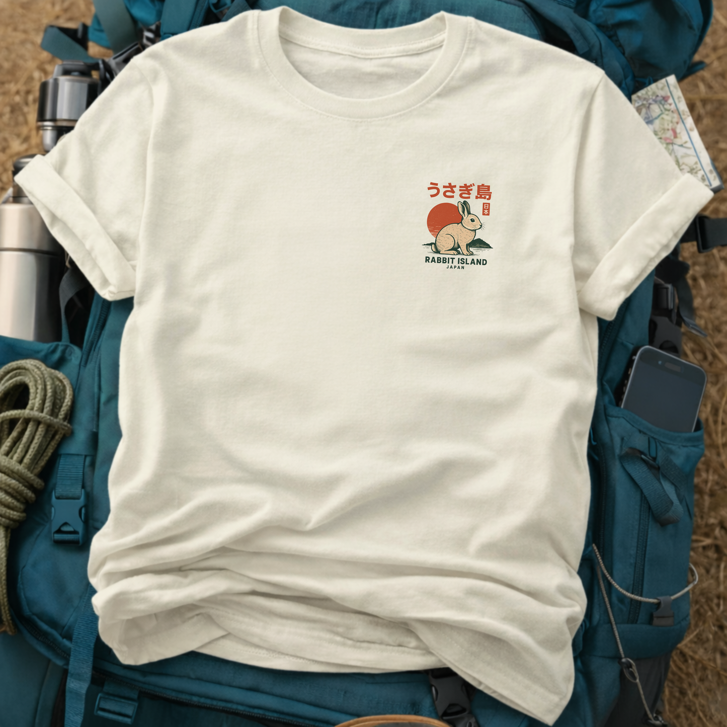 Rabbit Island Japan Travel T-Shirt - Okunoshima Graphic Tee