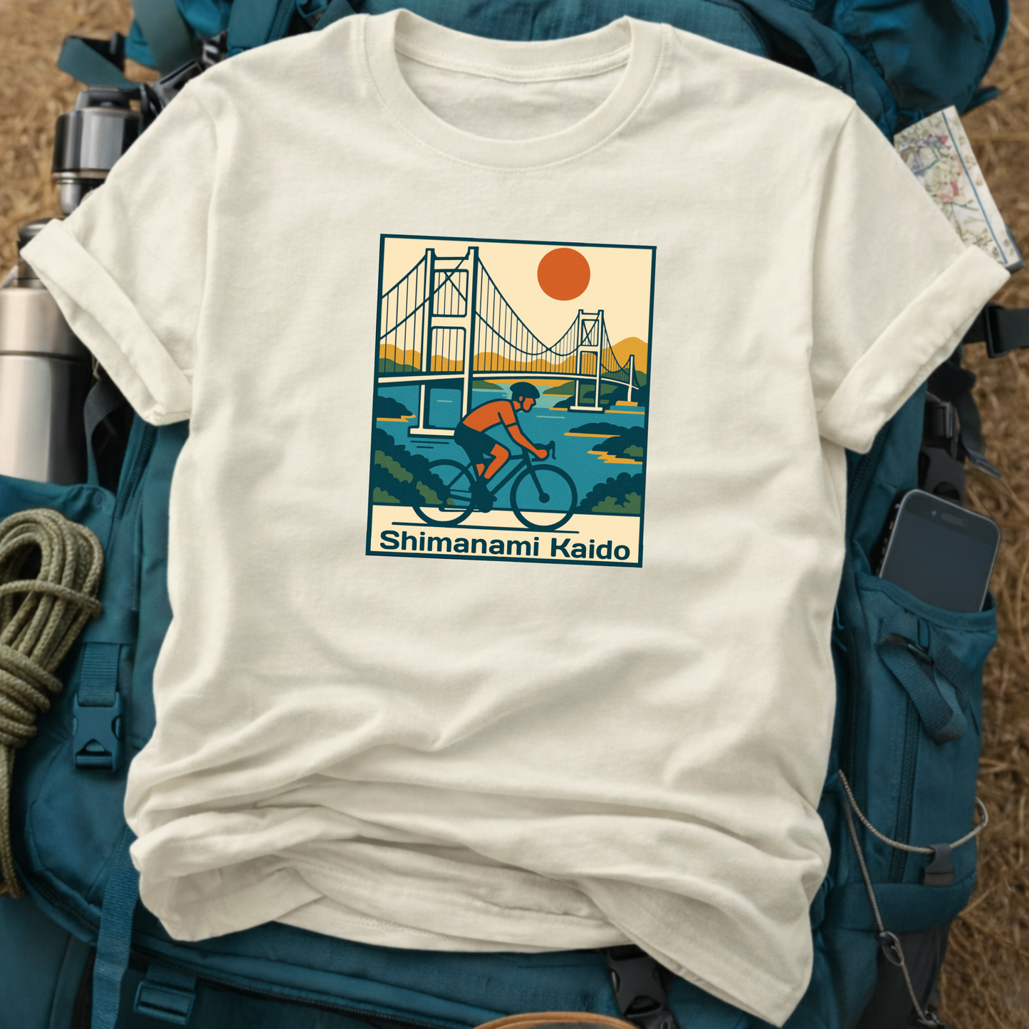 Shimanami Kaido Japan Cycling T-Shirt – Iconic Bridge Route Graphic Tee