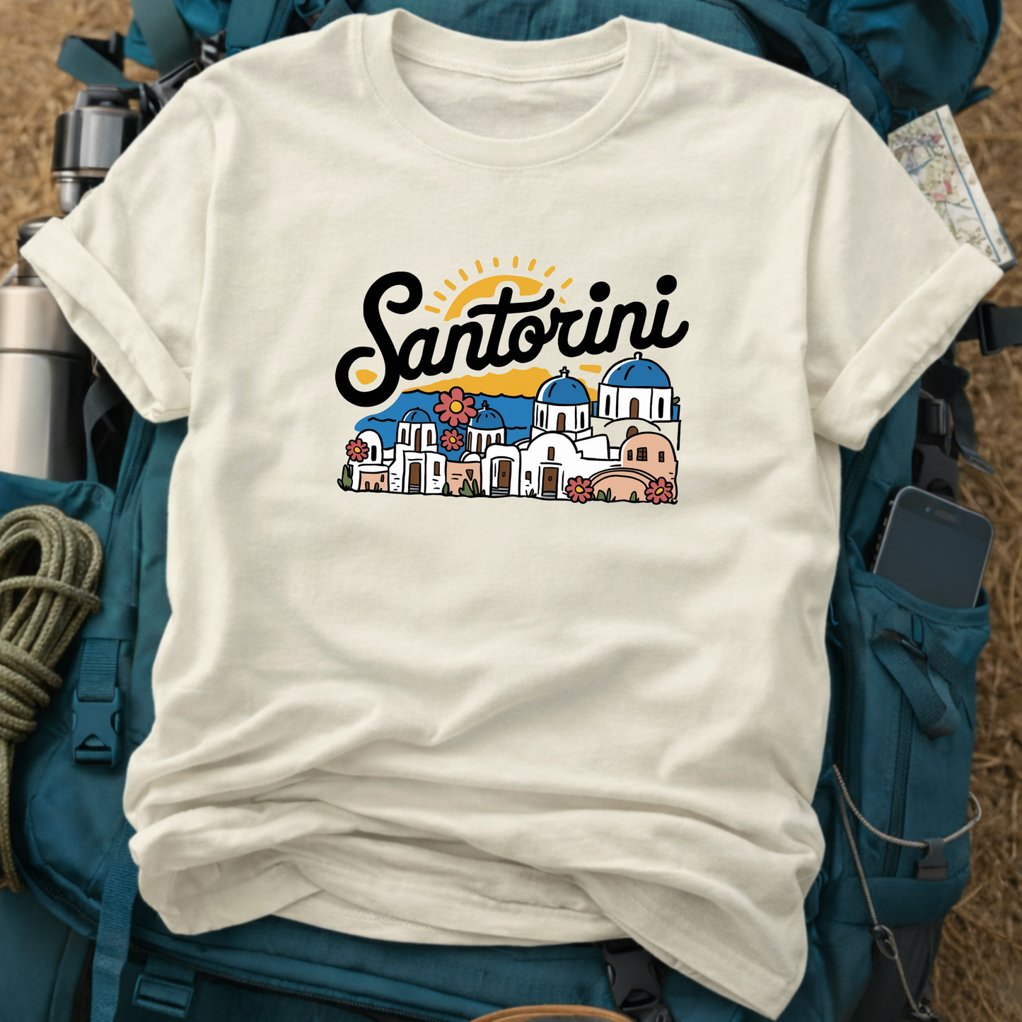 Santorini Greece Unisex Travel T-Shirt