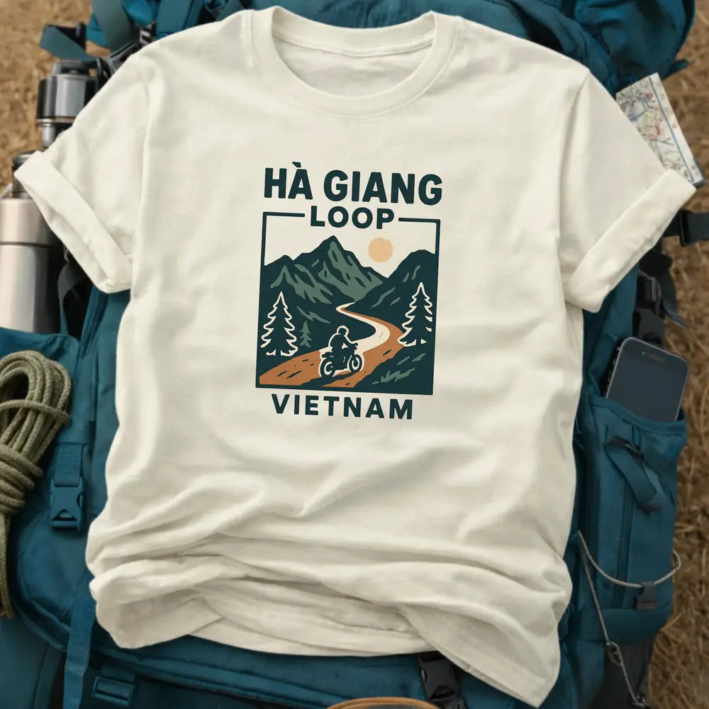 Ha Giang Loop Vietnam T-Shirt - Motorcycle Mountain Road Adventure Tee