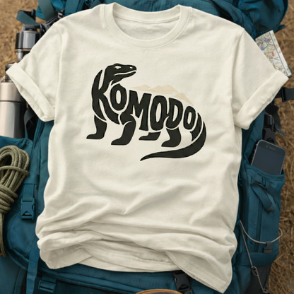 Komodo Island Indonesia Graphic Tee - Vintage Komodo Dragon Wildlife Shirt