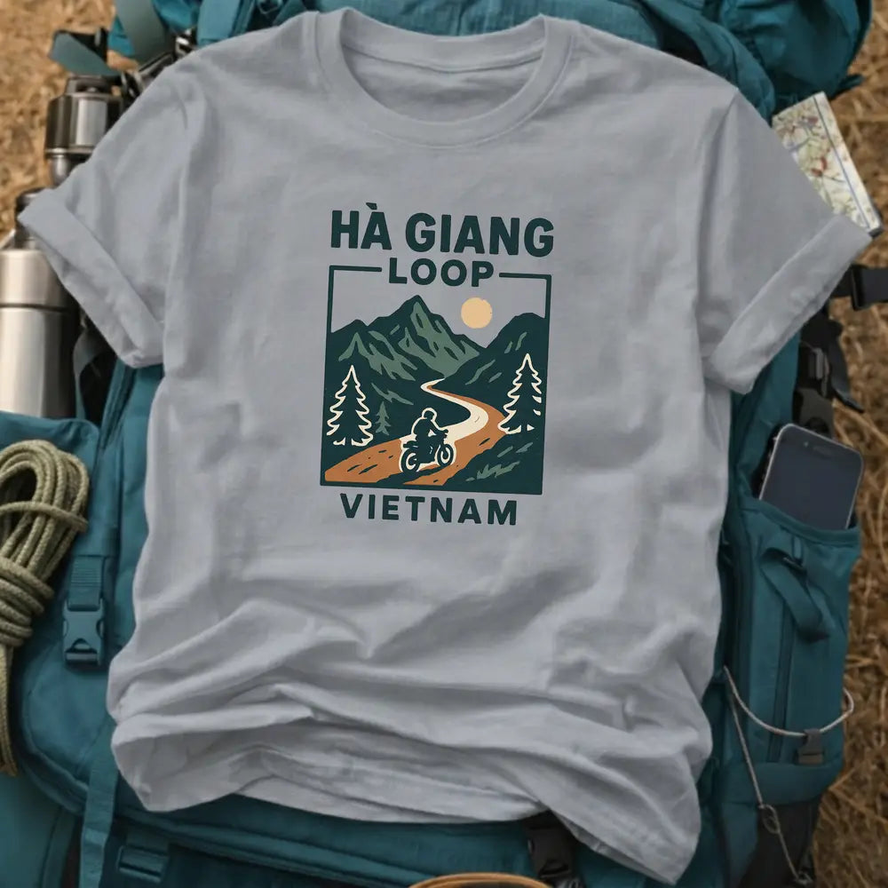 Ha Giang Loop Vietnam T-Shirt - Motorcycle Mountain Road Adventure Tee