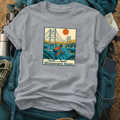 Shimanami Kaido Japan Cycling T-Shirt – Iconic Bridge Route Graphic Tee