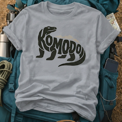 Komodo Island Indonesia Graphic Tee - Vintage Komodo Dragon Wildlife Shirt