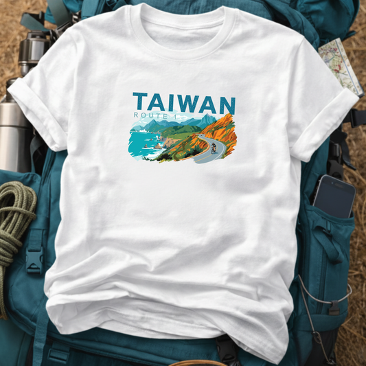Taiwan Route 1 Cycling T-Shirt - Formosa Epic Trail Graphic Tee