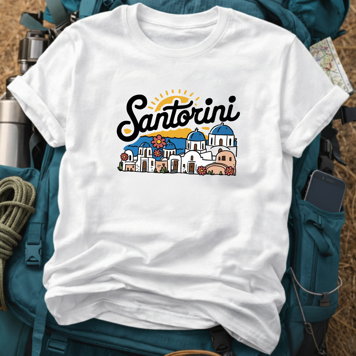Santorini Greece Unisex Travel T-Shirt