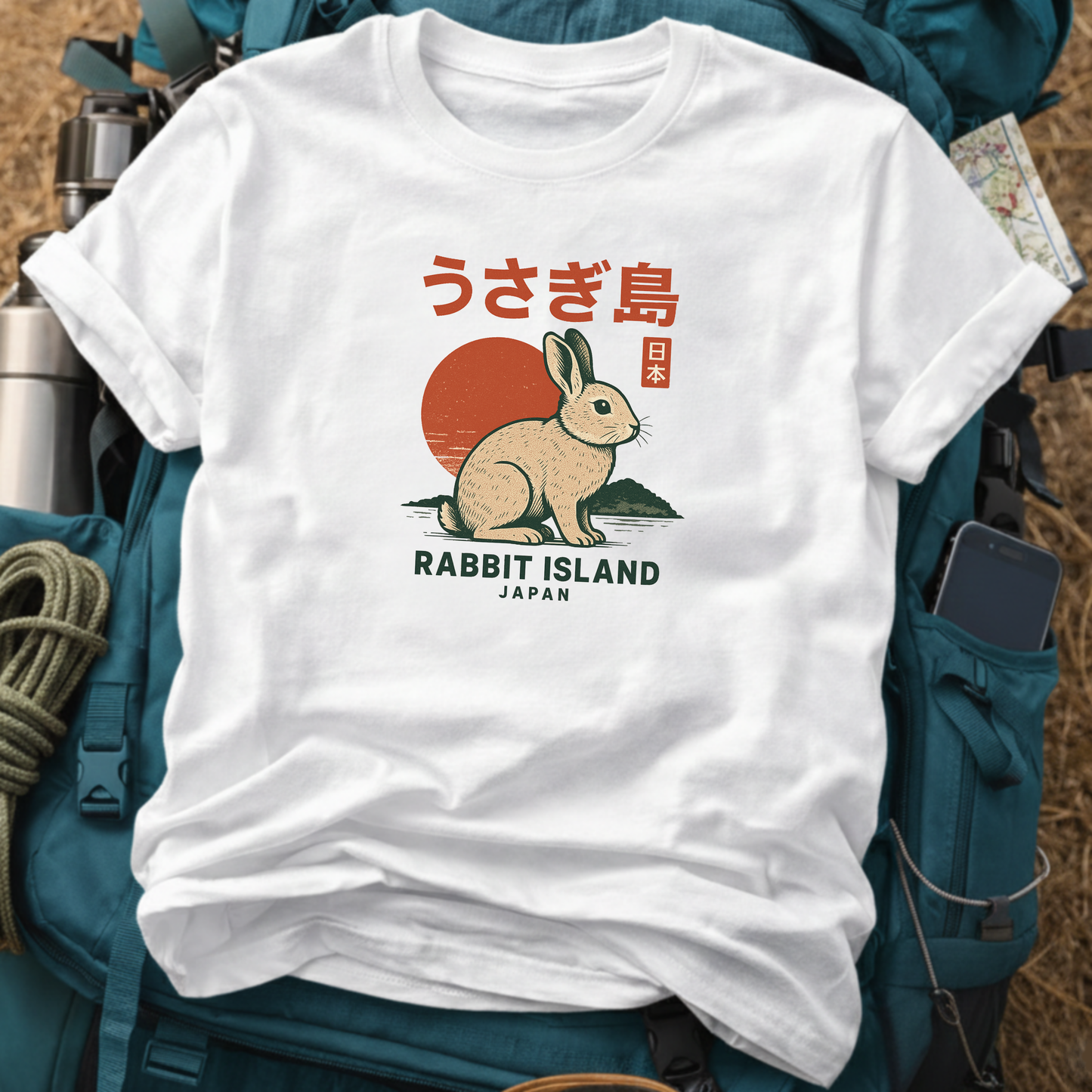 Rabbit Island Japan Travel T-Shirt - Okunoshima Graphic Tee