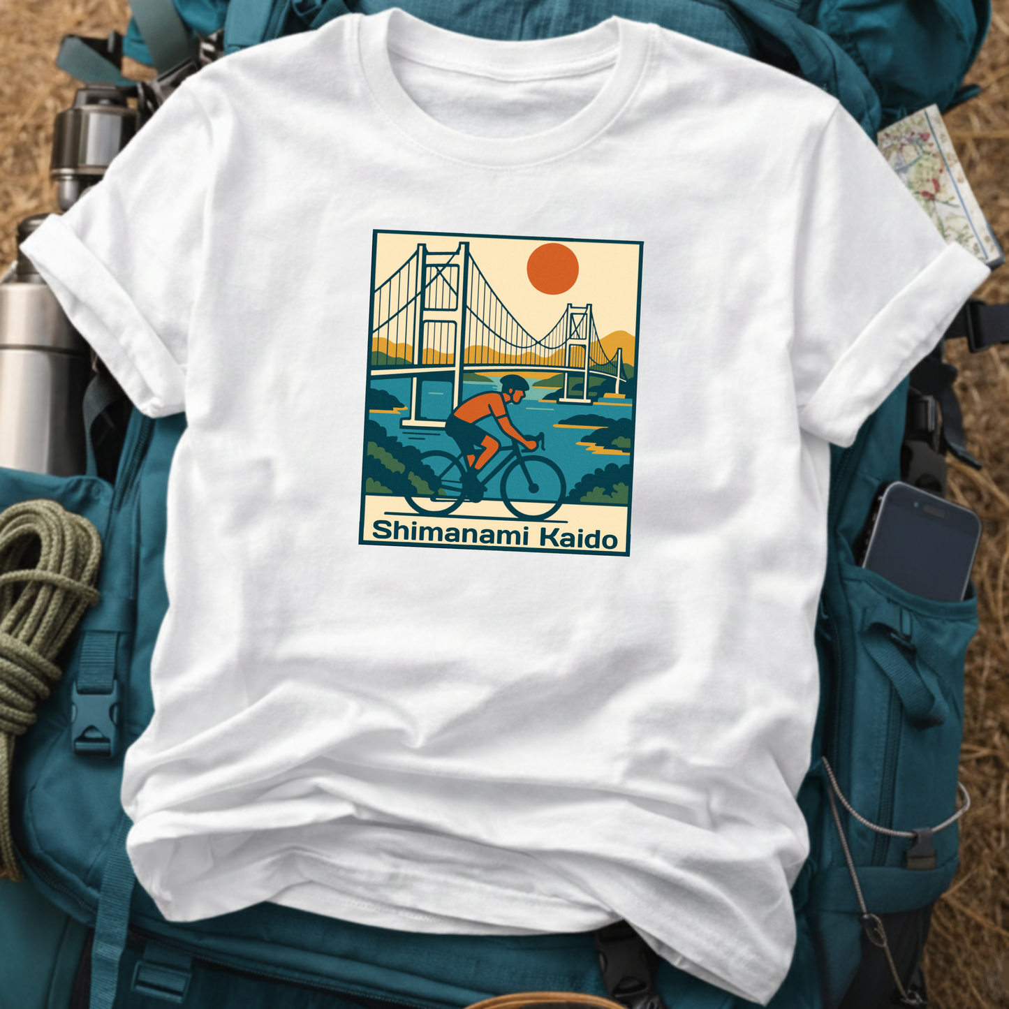 Shimanami Kaido Japan Cycling T-Shirt – Iconic Bridge Route Graphic Tee