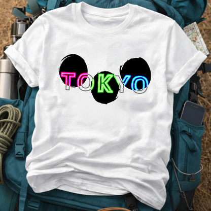 Tokyo Japan Streetwear T-Shirt - Neon Glitch Tokyo City Graphic Tee