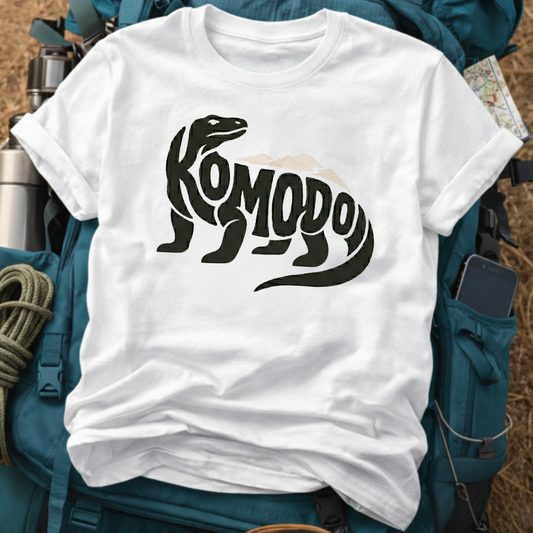Komodo Island Indonesia Graphic Tee - Vintage Komodo Dragon Wildlife Shirt