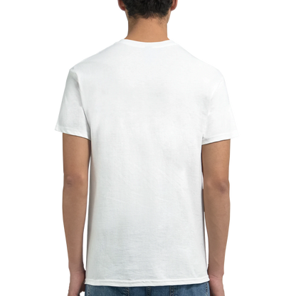 Mongolia Unisex Travel T-Shirt featuring a man from the back