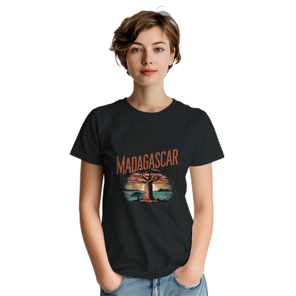Madagascar Unisex Travel T-Shirt featuring a person