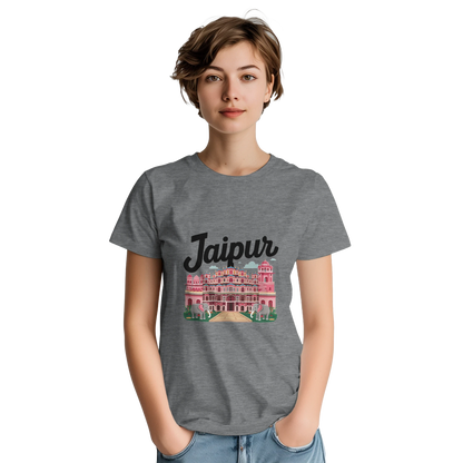 Jaipur India Unisex Travel T-Shirt featuring a person