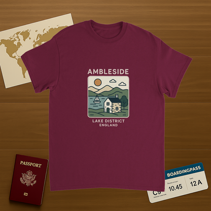 Ambleside Lake District England Unisex Travel T-Shirt