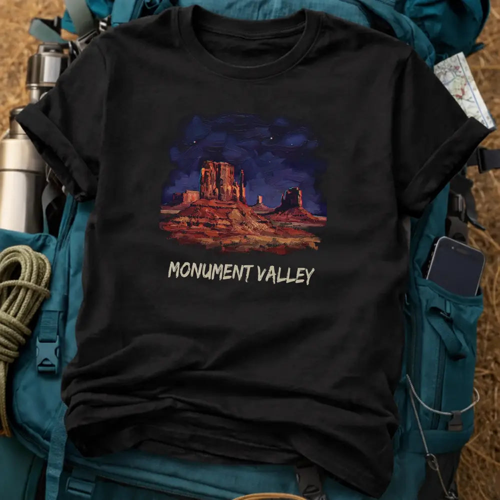 Monument Valley T-Shirt – Retro Impasto Oil Painting Graphic Tee