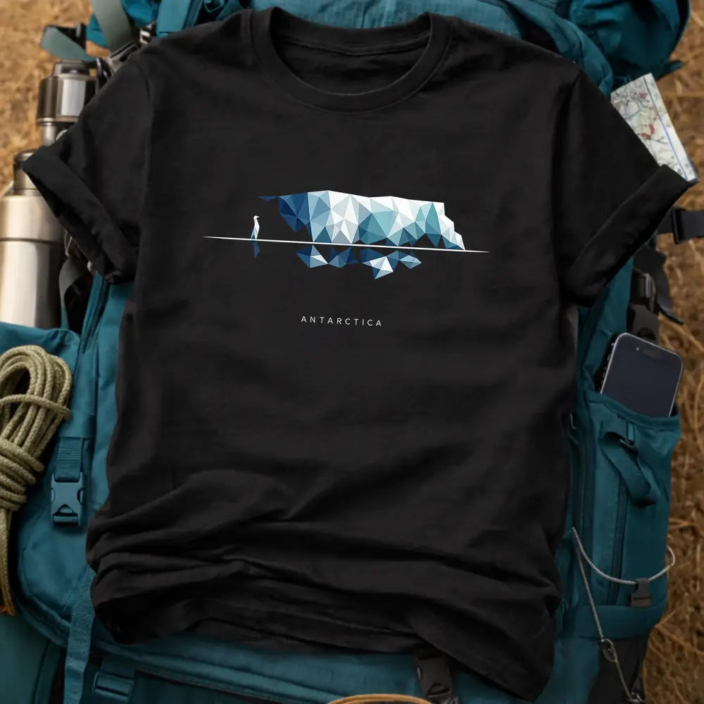 Antarctica T-Shirt – Geometric Iceberg Low-Poly Graphic Tee