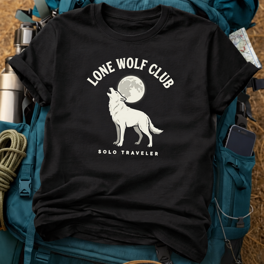 Lone Wolf Club Graphic Tee – Premium Solo Traveler T-Shirt