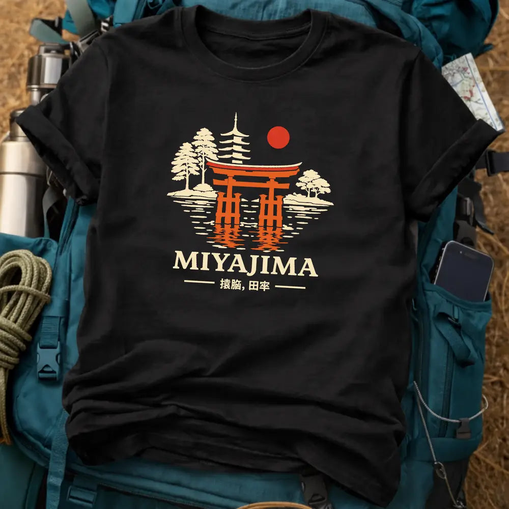 Miyajima Japan T-Shirt – Vintage Torii Gate & Pagoda Graphic Tee